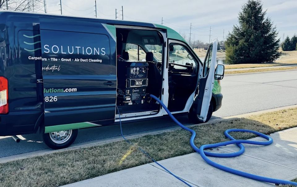 Healthy Interior Solutions service van on a job
